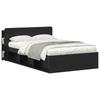 Headboard Cabinet Black 135 x 18.5 x 80 cm Particleboard