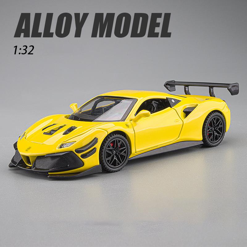 Juguete modelo de coche fundido a escala 1/32 488, vehículo de