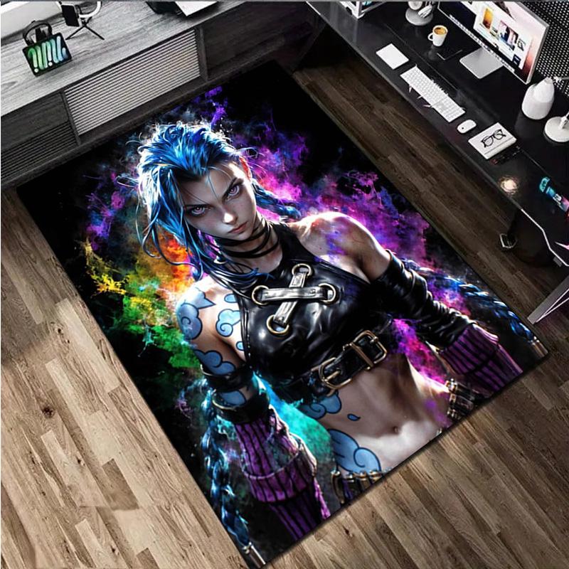 Jinx Fantasy Warrior Home carpet Office Decorative Carpet For Living Room Bedroom Door Mat Floor Rug Computer Chair Area Rug