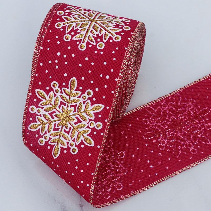 DIY Romantic și Confortabil Crăciun Imprimat Fulg de Nea Argintiu Imitație Panglică de Cânepă Decorațiuni Sac Cadou Ziua Crăciunului Fundal Agățat de Perete Panglică de Top