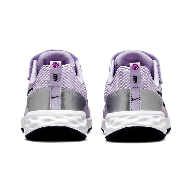 Nike Revolution 6 Comfortable Non-Slip Shock Absorbing Durable Low-Top Kids Running Shoes Kids Sneaker Purple DD1095-500