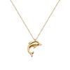 Elegant Dolphin Pendant Necklace: 18K Gold-Plated Titanium Steel Clavicle Chain for Women.
