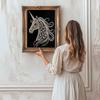 Crystal Pearl Painting 5D DIY Frame Decoration Painting White Horse Home Wall Decoration Transparent Pearl Gemstone Painting Picture Art Crafts