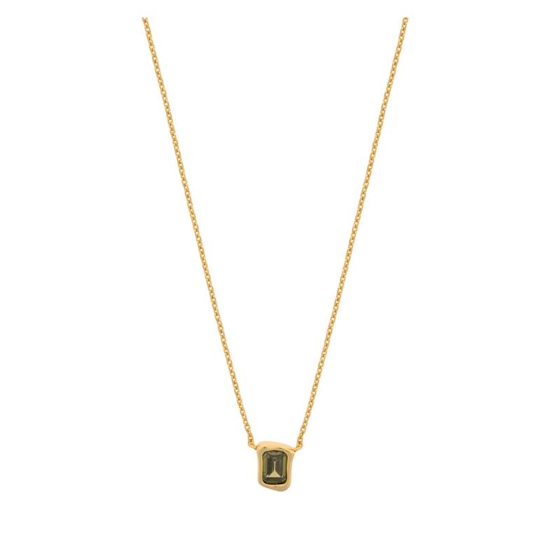 Kate Spade Embellished Design Brass Necklace Women's Gold KL3580GREENGOLD