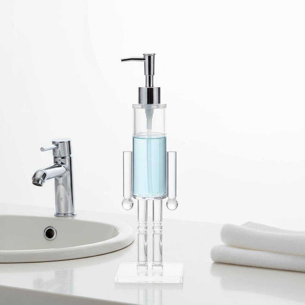 Refillable Christmas Hand Soap Bottle Acrylic Soap Dispenser Bathroom Lotion Dispenser for Home Kitchen Accessories Decor Gifts