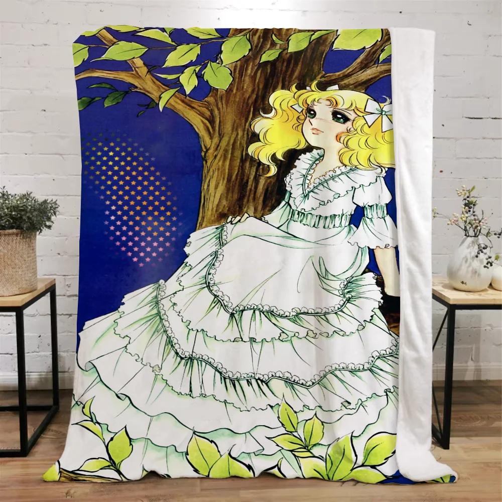 Candy Candy Fluffy Soft Blankets for Decorative Sofa Blanket Beach Towel Knitted Plaid Bed Throw Home Interior Luxury Bedding