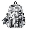 Schoolbag trendy brand backpack men ins trendy cool large capacity graffiti backpack men casual college student schoolbag male junior high school 