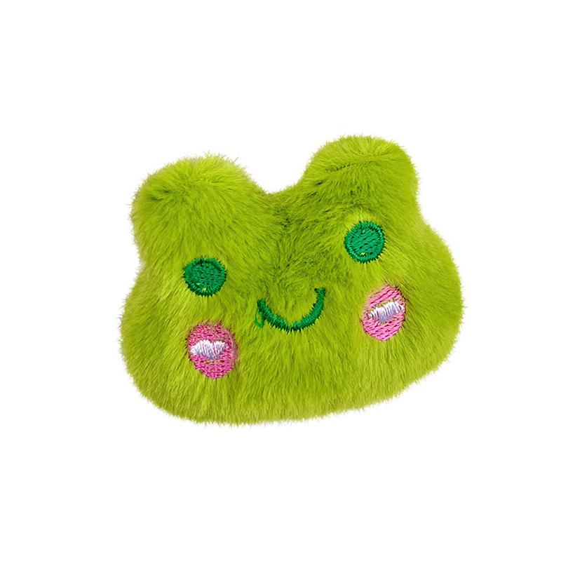 Whimsical Cartoon Animal Brooches Frog Chick Rabbit Panda Bear Plush Doll Bag Clothes Decor.