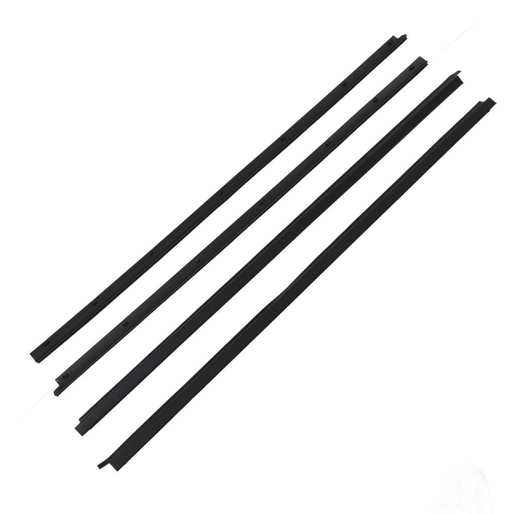 4PCS Car Door Window Weatherstrip Decorative Leakproof Windproof Black 80821 01G00 for Navara D21 Series 1985 to 1997