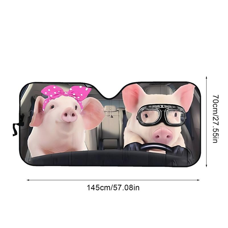 Faltbarer Sonnenschutz für die Windschutzscheibe des Autos, süßes, lustiges Muster, Sonnenschutz für die Windschutzscheibenabdeckung, Wärmedämmung, Kühlzubehör