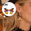 Distinctive Halloween Theme Jewelry Witch Hat Puppy Earrings, Cute Dog Pumpkin Drop Unique Pet Accessories Lightweight Acrylic Jewelry, for
