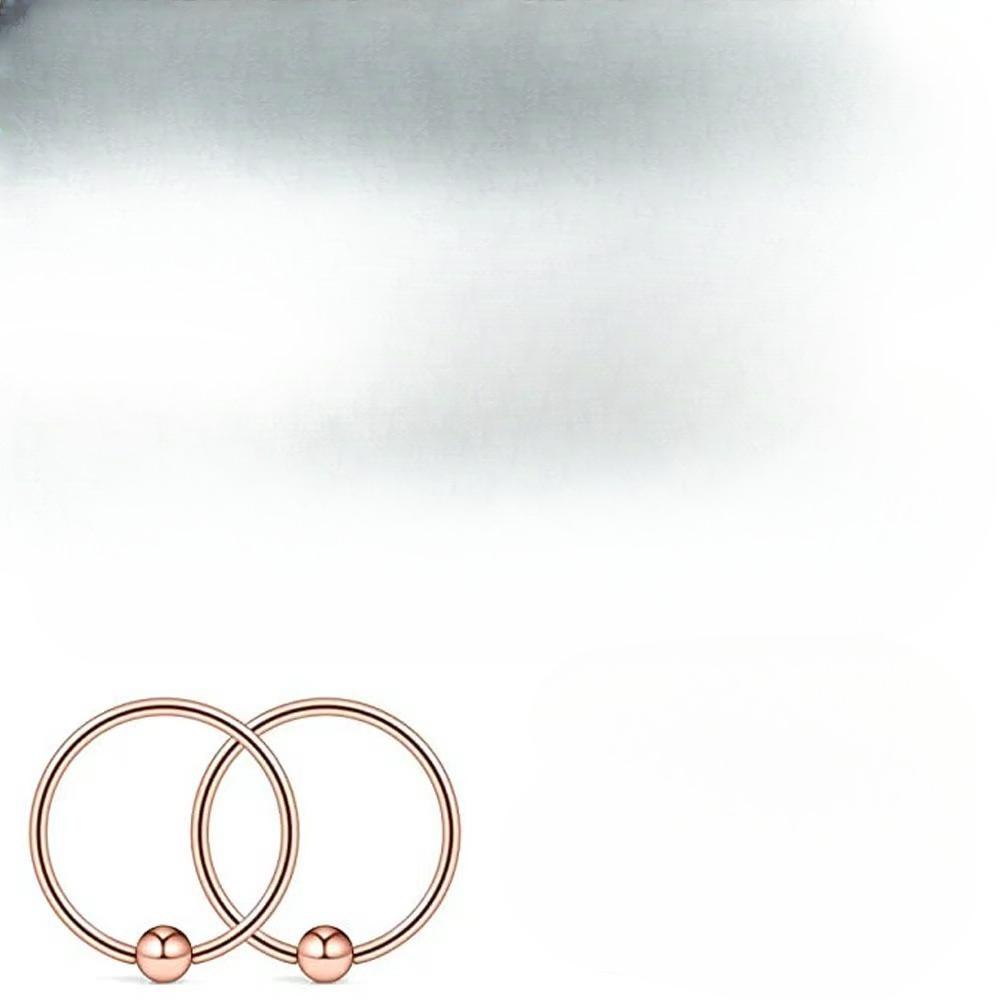 Stainless Steel Ball Hoop Earrings Nose Ring Nipple Ring Lip Stud Eyebrow Stud Navel Stud for Men Women Piercing Body Jewelry
