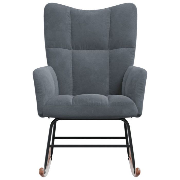 VidaXL Chaise à Bascule Chaise de Relaxation Siège de Relaxation Fauteuil de Salon Salle de Séjour Maison Intérieur Gris 328140