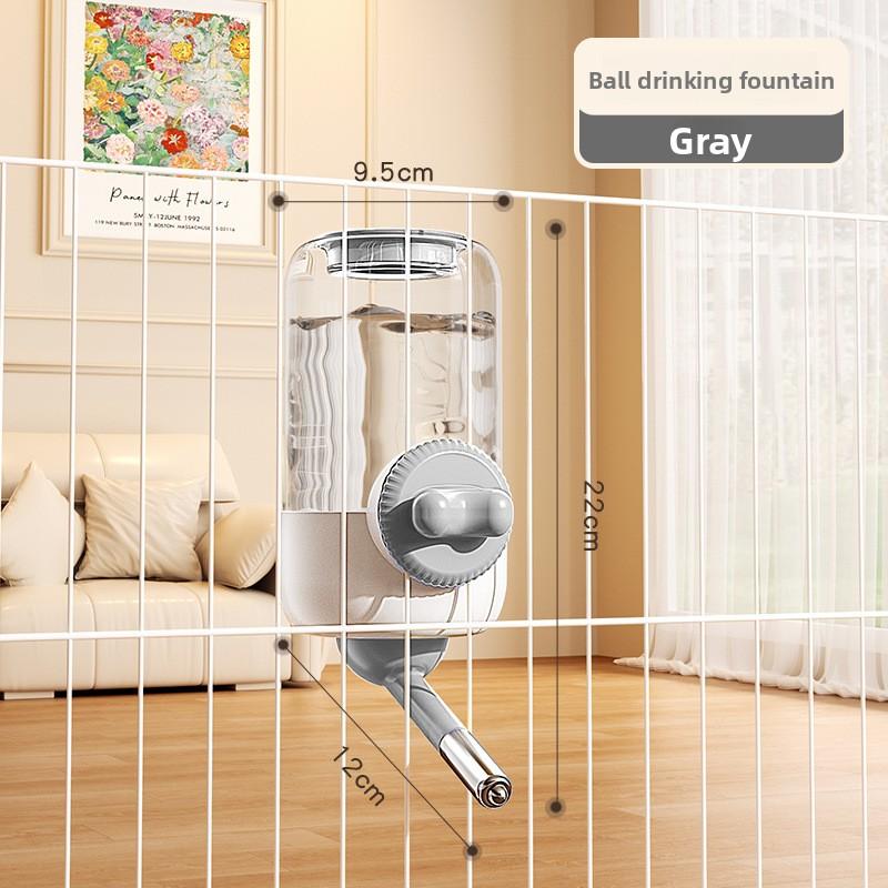 

Pet Wire Cage, Hanging Water Bottle, Large-capacity Dog Feeder, Cat Automatic Ball Water Dispenser Ball bearing серый