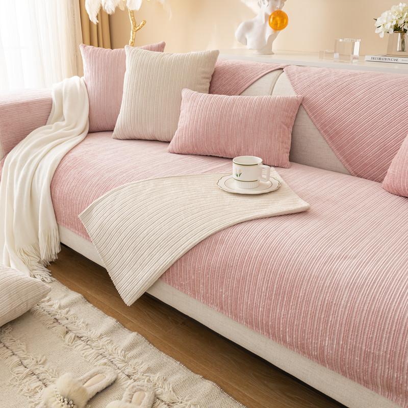 Nordic Light Luxury Sofa Cushion Solid Color High-End Non-Slip Sofa Cushion Seat Cushion Four-Season Universal Sofa Cover