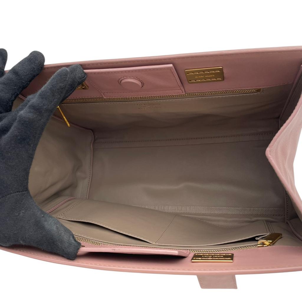 Used GIORGIO ARMANI Handbag Leather handbagHandbag pink leather Women