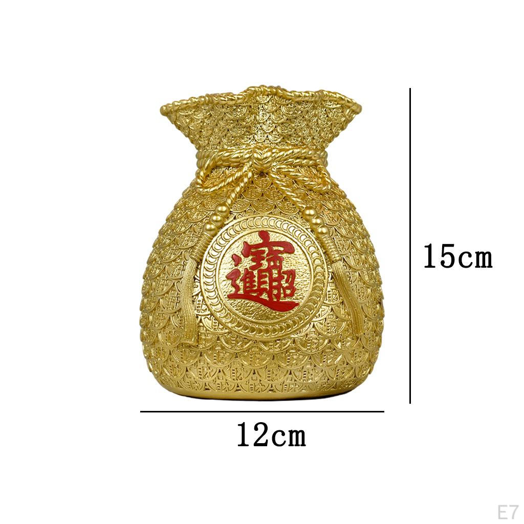 Chinese Flower Vase Shape Piggy Craft Wealth Furnishing Dorm Desktop