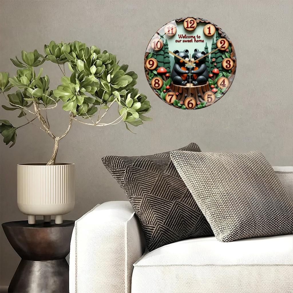 30cm Diameter Glass Wall Clock Building Confidence with Clear and Full Disclosure
