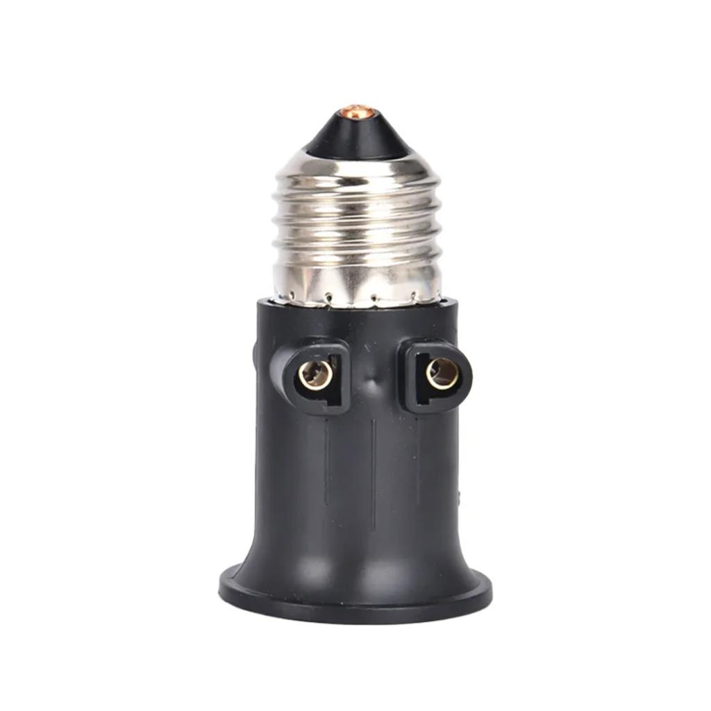 1 PCS E27 PBT Fireproof Bulb Adapter EU Plug Lamp Holder Base Socket AC100-240V 4A for Home Office Lighting