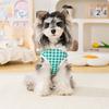 Plaid Dog T-Shirt Stylish Summer Pet Shirt with Leash Ring Washable Breathable Dog Tee Shirt for Small Dogs Puppies