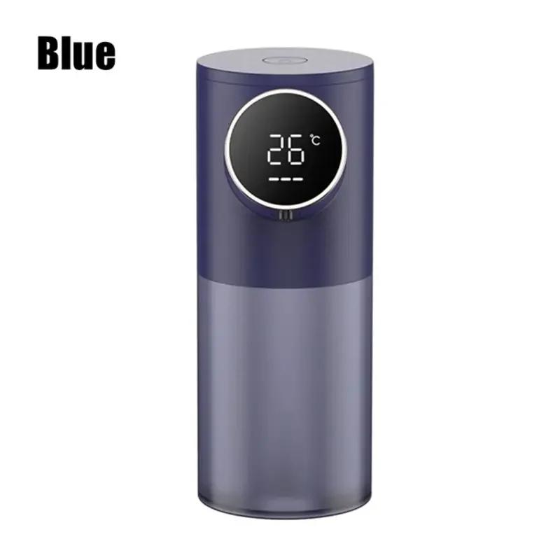 

Диспенсер для мыла с USB-зарядкой, 380 мл, инфракрасный датчик, интеллектуальный дозатор жидкого мыла с дисплеем температуры, бесконтактный синий