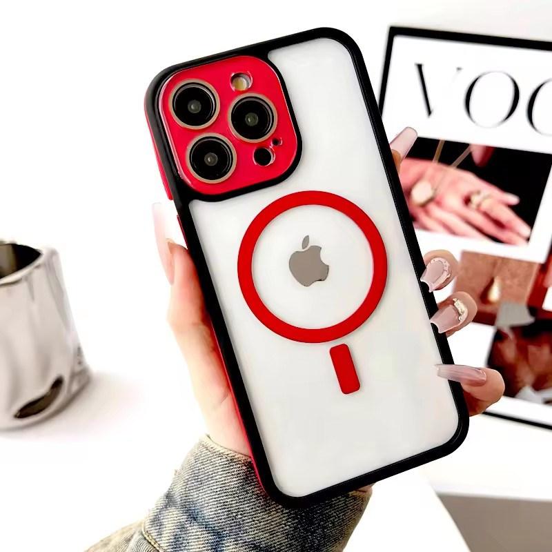 Luxury Transparent Hard Case For iPhone17 Air 16 15 14 13 12 11 Pro Max Plus Magsafe Wireless Charge Camera Lens Cover
