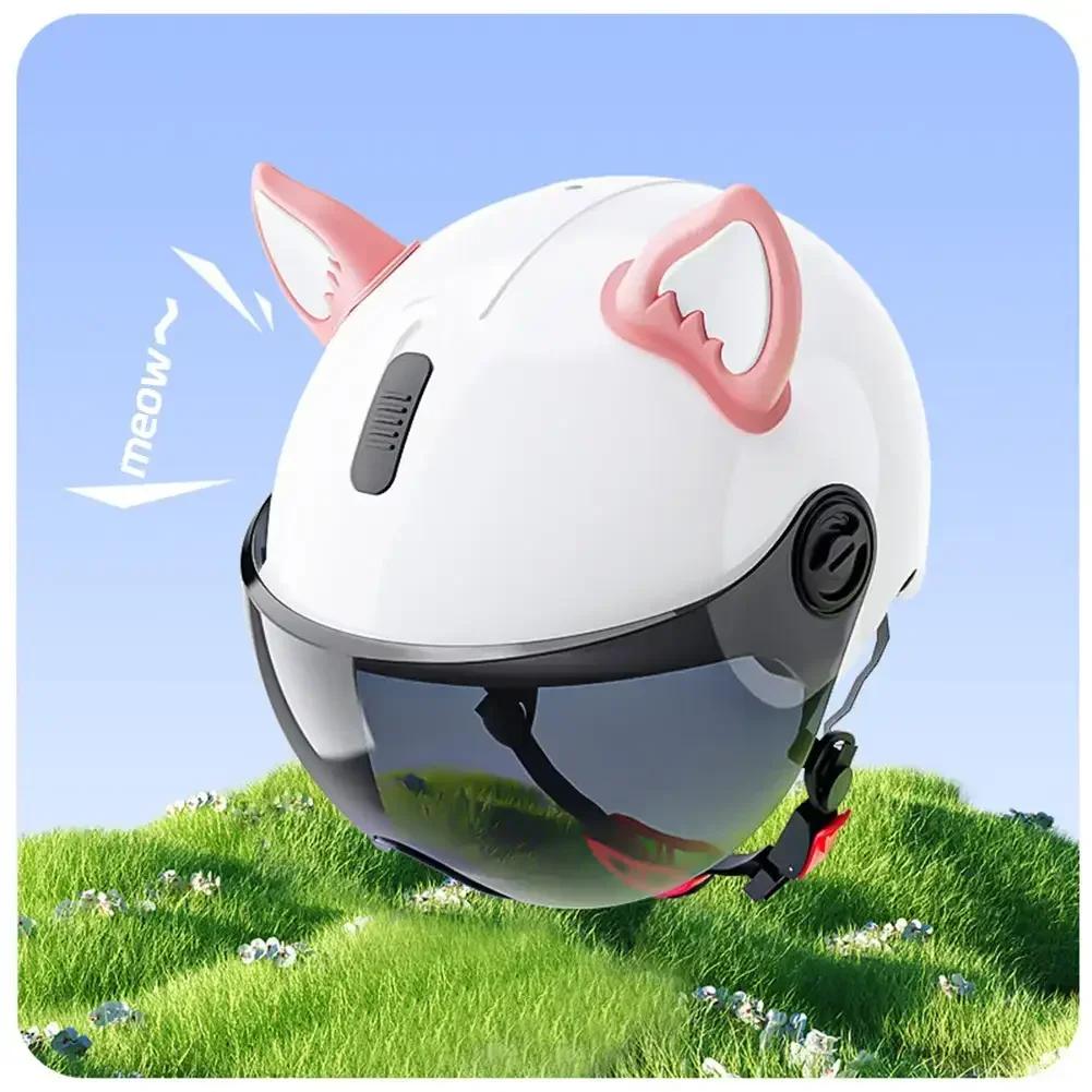 Motorcykelhjälm Kattörondekorationer Hjälmöronaccessoarer för Skoter Cykel Klistermärke Motorcykel Skateboard Cykling