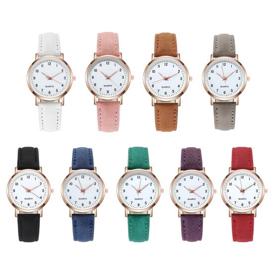 Women Luminous Watch Dainty Analog Quartz Watch Adjustable Leather Strap Wristwatch Fashion Casual Watch for Office Party Dating
