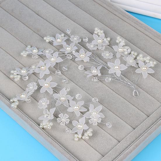 Hair Pins Flower Durable Plastic Flower Bride Wedding Headdress for Wedding