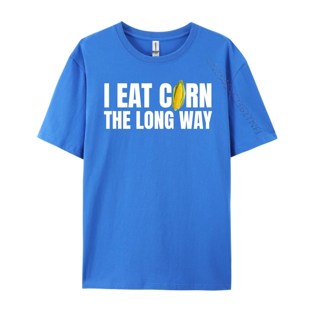 Jag äter majs på längden Rolig Olämplig Pinsam Enkel T-shirt Streetwear Cool