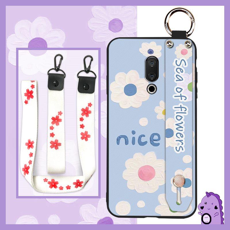Anti-dust Wristband Phone Case For Meizu 15/15 Lite Back Cover Soft case Anti-knock Lanyard Durable Fashion Design Ring