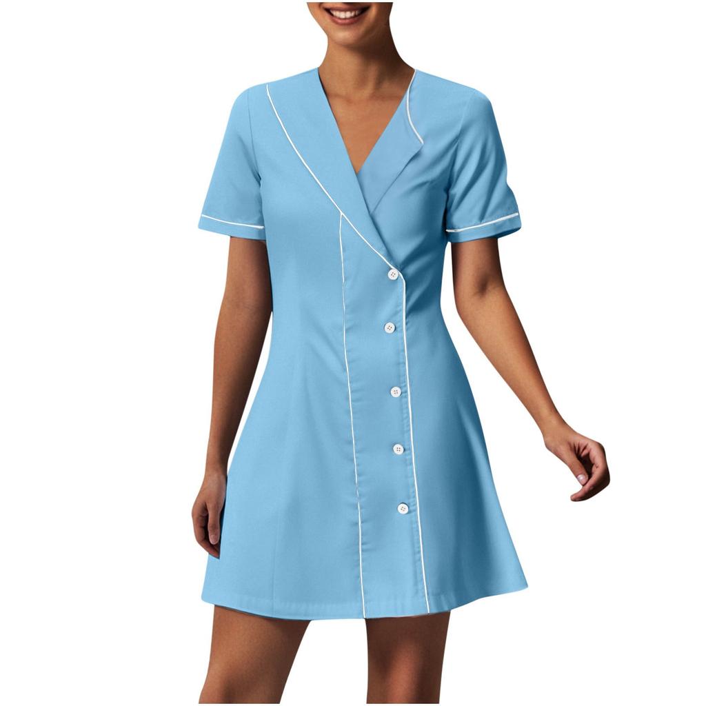 Women's Fashionable Pharmacr Uniform  Uniform Long And Short Sleeve Slim Fit Work Clothes