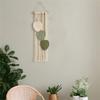 ABBY-Hand Woven Cotton Rope Leaf Tapestry Bohemian Home Wall Decor Room Wall Hanging