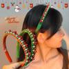 New Year Christmas Headwear Thin Edges Xmas Hairband Christmas Jingling Bell Headband  Headdress