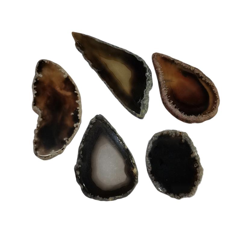 

1 шт. натуральный агат полированный нерегулярный хрустальный срез камень зеленый, черный, синий, фиолетовый, желтый подвеска своими руками ювелирные изделия аксессуары чёрный