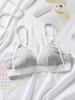 Women's Cool Touch Seamless Bra Ultra Thin Style for Large Bust Minimizing Wireless Striped Sexy Cute French Triangle Cup