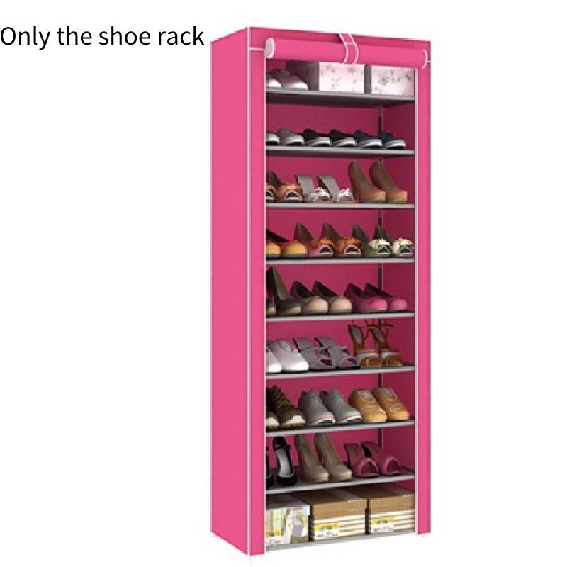Tier Cabinet 10 Storage Organiser Shoe Rack Black Stand Holds 27 Pairs Dustproof