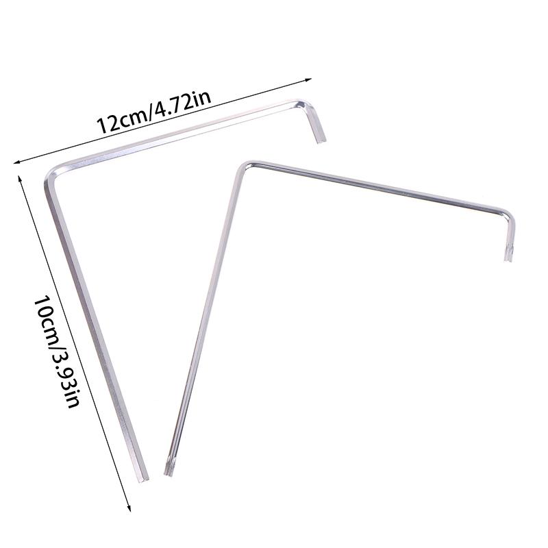 

2 шт. 4 мм внутренний шестигранный ключ для универсального набора инструментов для регулировки оконной фурнитуры - изогнутый для велосипеда для окон серебряный