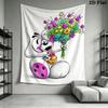 Diddl Wall Tapestry Aesthetic Wall Hanging Printed Fabric Blanket Decorative Tapestries for Bedroom Living Room Home Decor