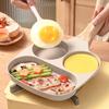 Three-in-One Non-stick Maifan Stone Breakfast Pan for Eggs & Burgers