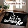 Custom Name Crystal Velvet Rug,Arctic Monkeys Comfortable Anti Slip Floor Mat For Room Decoration