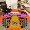 1pc UFO Cow Office Round Area Rug, Indoor Mat Suitable For Office, Under Office Chairs Bedroom Living Room Home Decor, Room Deco