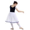 Kids Velvet Mesh Ballet Leotard Lacework Bubble Sleeve Tutu Dance Gymnastics Dress