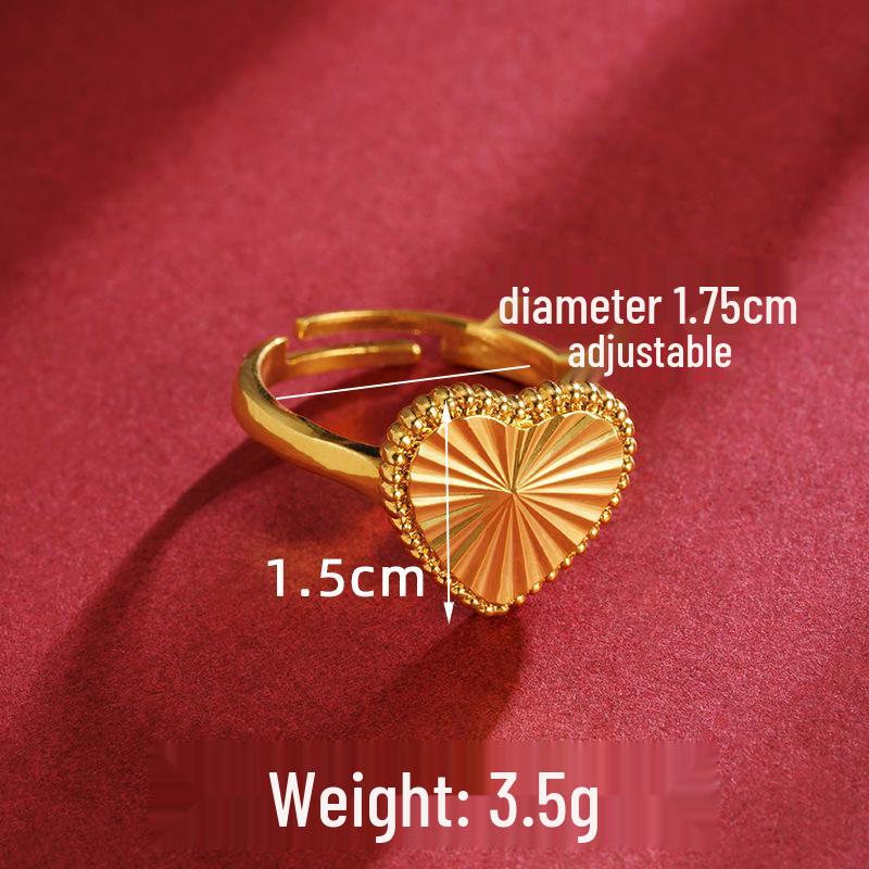 Elegancki Złoty Zestaw Biżuterii Wietnamskiej z Motylem: Długotrwały naszyjnik, pierścionek, kolczyki, bransoletka