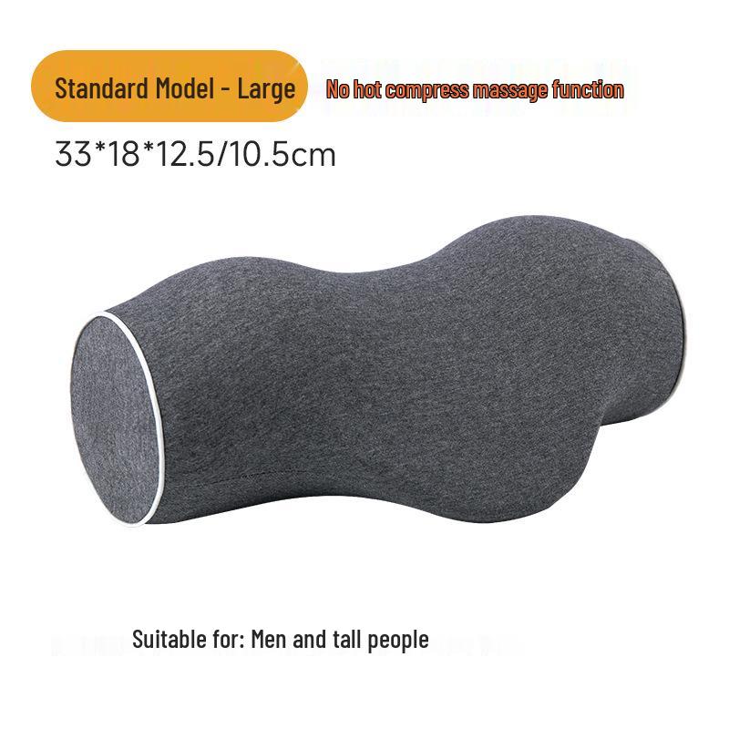 Cervical Traction Pillow with Heating, Memory Foam Core, and Neck Protection