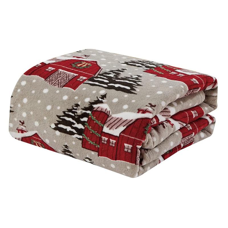 Christmas Throw Blanket,Flannel Snowflake Gingerbread 2024 Xmas Fleece Blanket,Winter Warm Soft Plush Blanket For Couch Sofa Bed