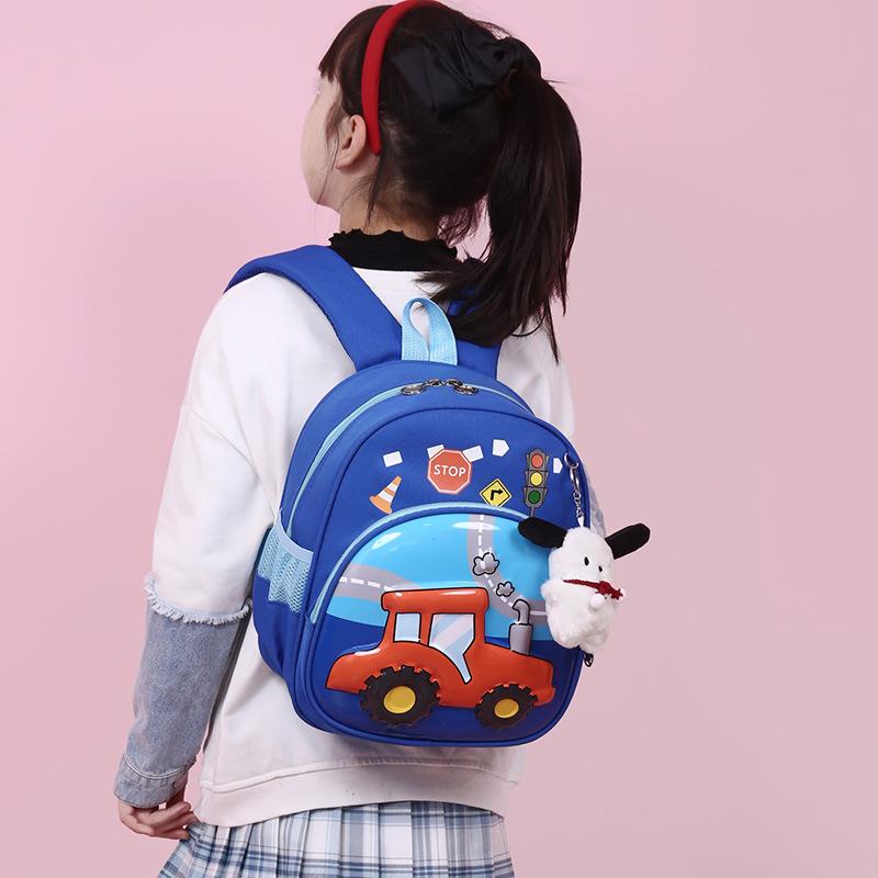 Kindergarten Baby Schoolbag Cartoon Cute Bunny Boys And Girls Backpack Cute Kitten Pendant Children'S Backpack