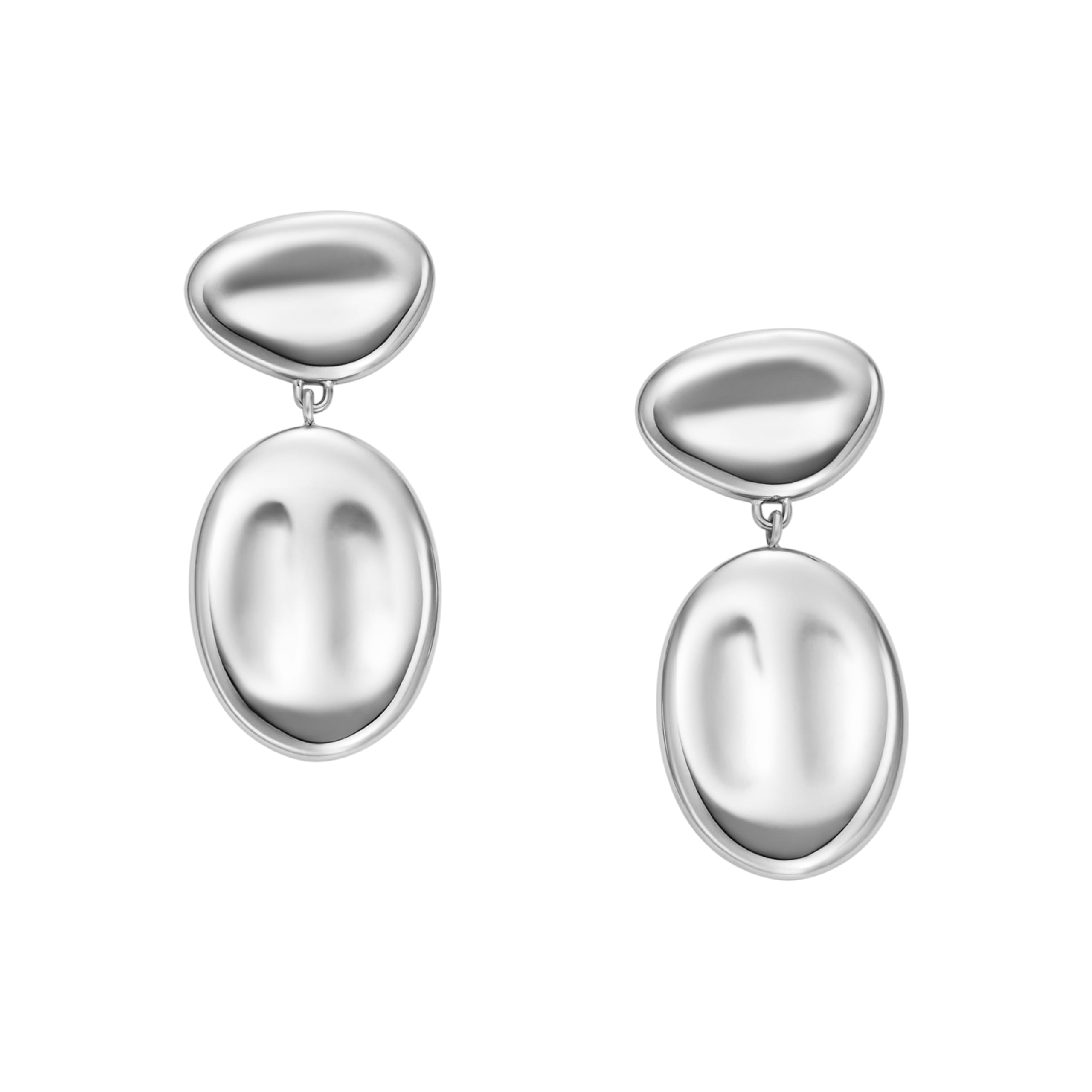 

Skagen Women s ANJA PEBBLE Silver-Tone Stainless Steel Drop Earrings, SKJ1852040