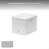 Square Plastic Storage Box with Lid, Wheels, Stackable, Japanese Style 33x26x24.5cm White