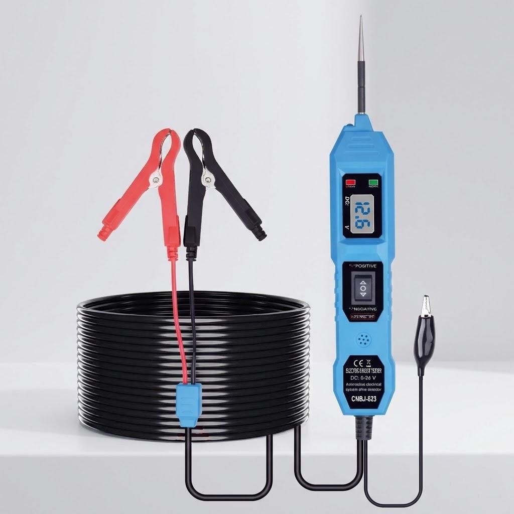 

Multifunctional Car Circuit Tester Electrical Diagnostic Tool with LCD Display Power Probe Kit Automotive Repair Tool синий
